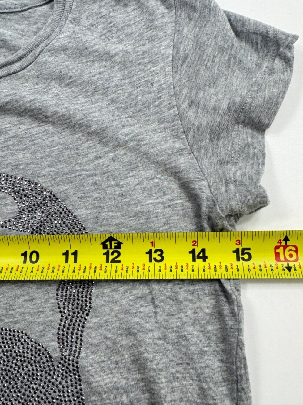 Zadig & Voltaire Skull T Shirt Gray Short Sleeve Sz XS - Picture 6 of 12